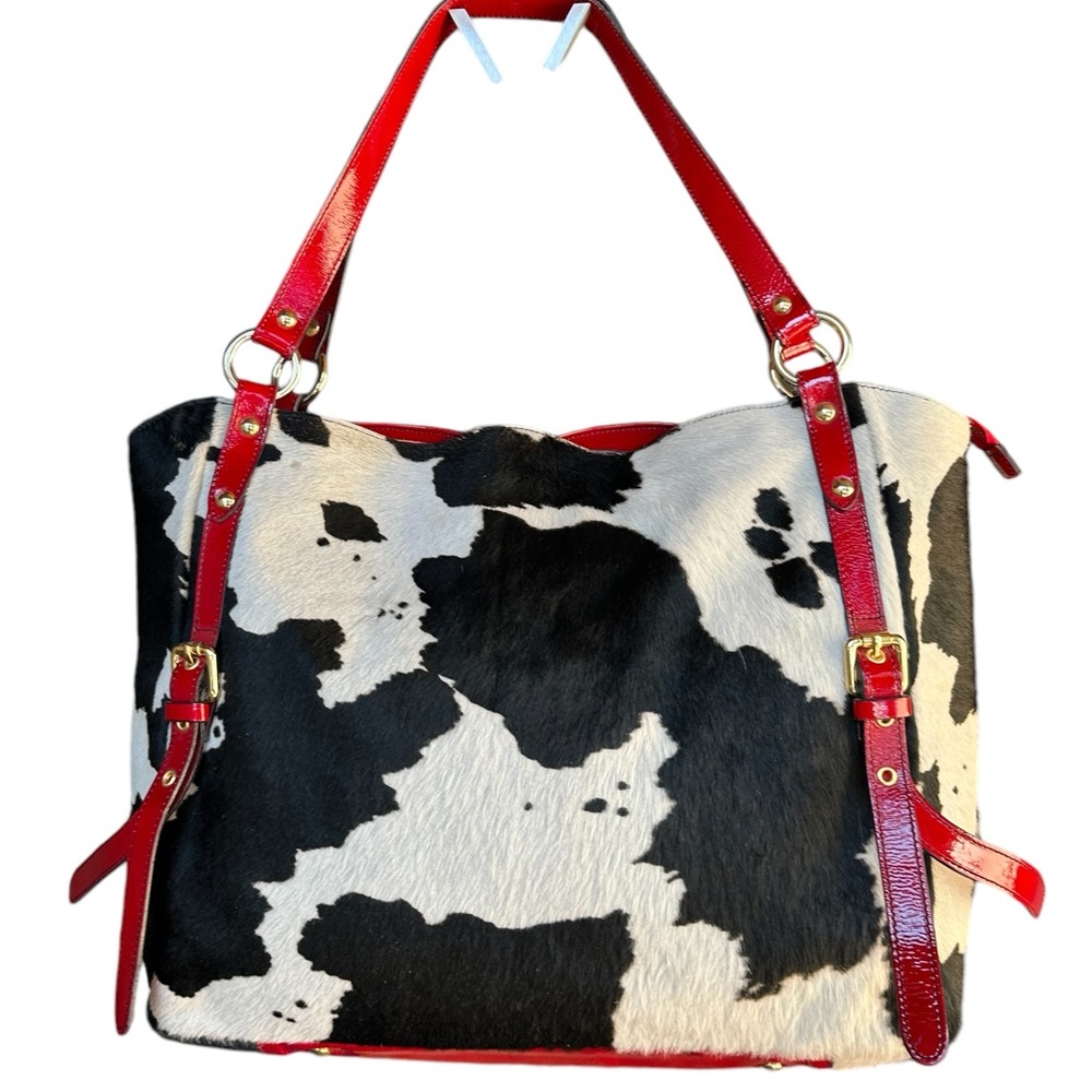 Cavalcanti Cowhide Tote Bag Purse in excellent condition. 19” x 14”